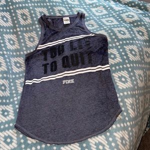 Vs “too lit to quit” tank top